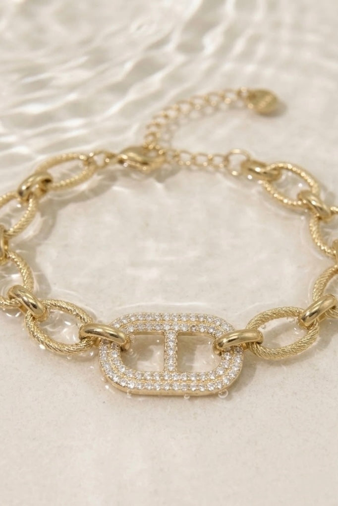 Glinsterende schakelarmband