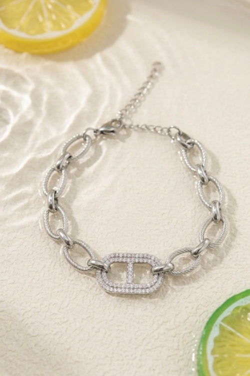 Glinsterende schakelarmband