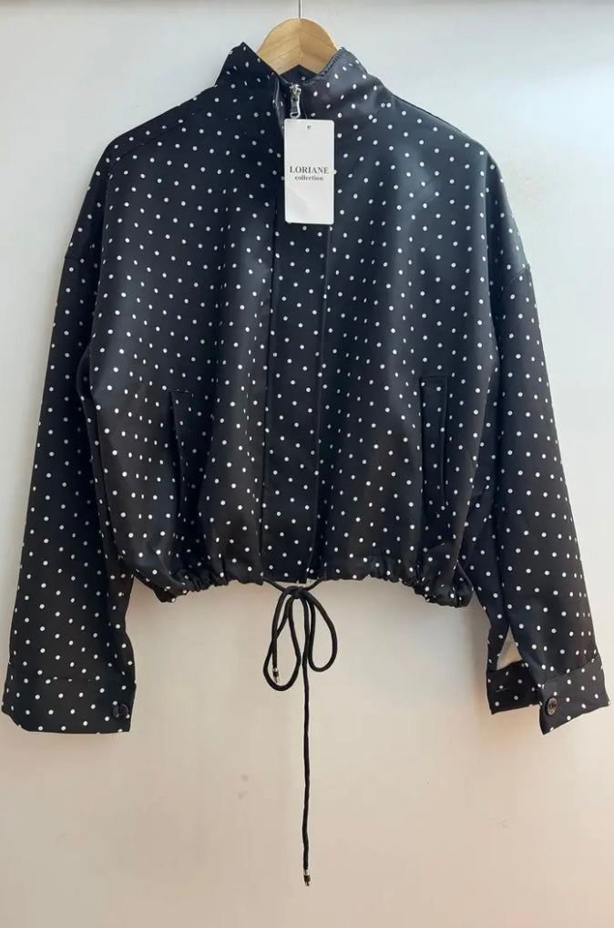 Trendy polkadot-bomberjack in 3 kleuren