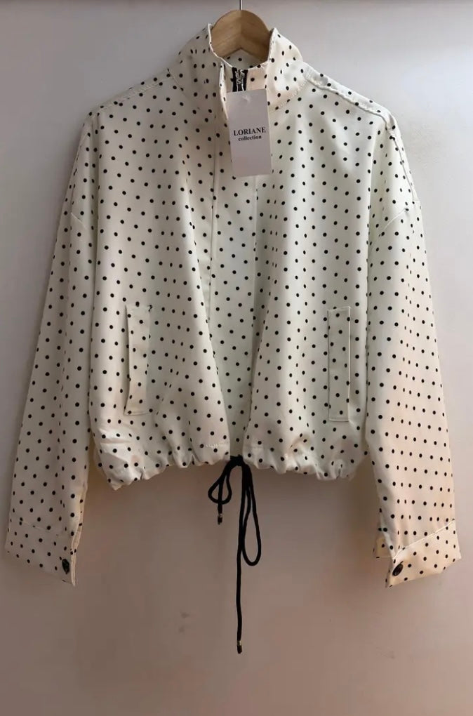 Trendy polkadot-bomberjack in 3 kleuren